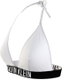 Μαγιό Τριγωνάκι Top Calvin Klein Triangle KW0KW01824-YCD με δέσιμο στο λαιμό και την πλάτη ΛΕΥΚΟ